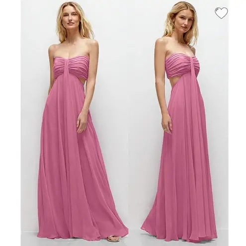 Strapless Empire Waist Chiffon Gown in Orchid Pink
Dessy Collection Pink Size 14