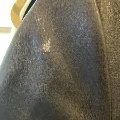 Drew Vegan Faux Leather pleated Lined Dress Black Size 2