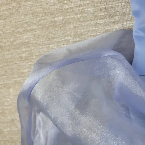 Michelangelo Gown Womens 6 Blue Beaded Whimsical Fairy Corset Halter Prom Dress