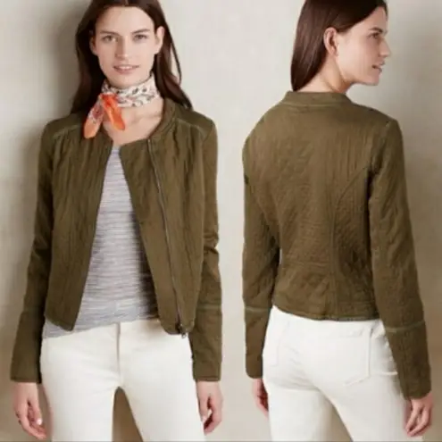 Hei Hei By Anthropologie Army Green Riding Jacket Zip up Oversized Size M Size M