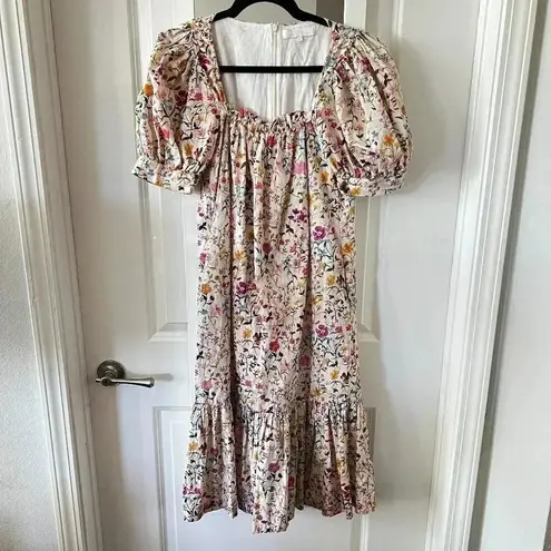 164 Rosie Cotswolds Dress Size Small Color Cream Green Red