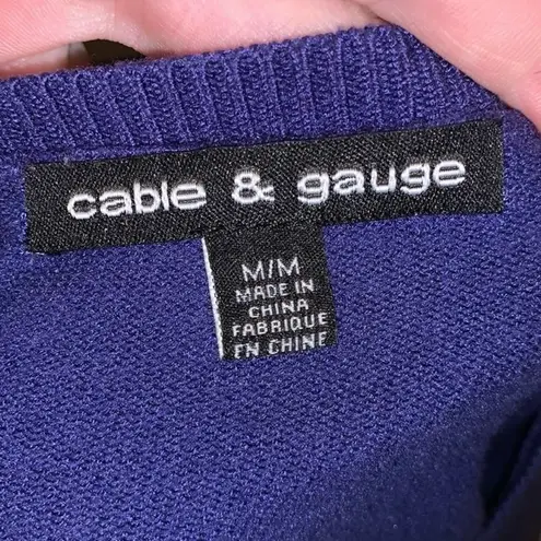 Cable & Gauge Royal Blue Long Sleeve Sweater Zip