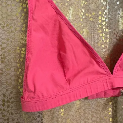 Free People  Collagen Yarn Triangle Bralette Hot Pink Small NWT