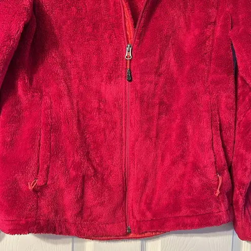 The North Face  Dark Pink Zip Up Fleece Jacket Medium