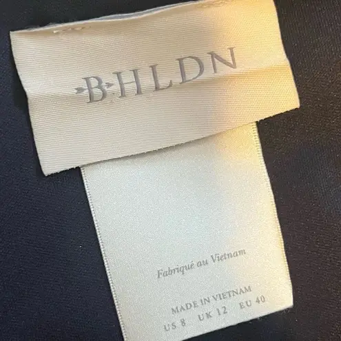 BHLDN Anthropologie Dylan Satin Charmeuse Navy Bridesmaid Gown One Shoulder Size