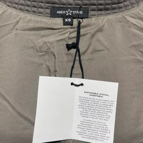 Area Stars New Quilted Cropped Snap Front Utility Jacket Nila Grey Size XS