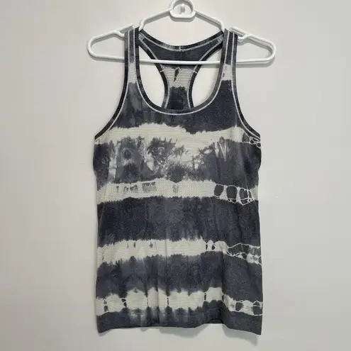 Lululemon  Run Swiftly Racerback Tank in Gray Tie Dye‎ Size 8
