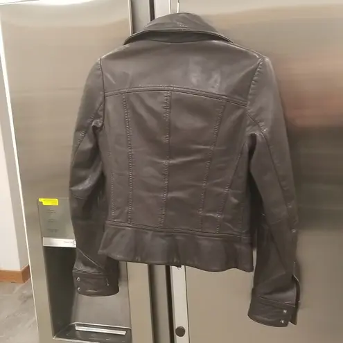 ALLSAINTS ππ Belvedere Jacket ~ 100% Leather Moto Dark Brown Size US 4