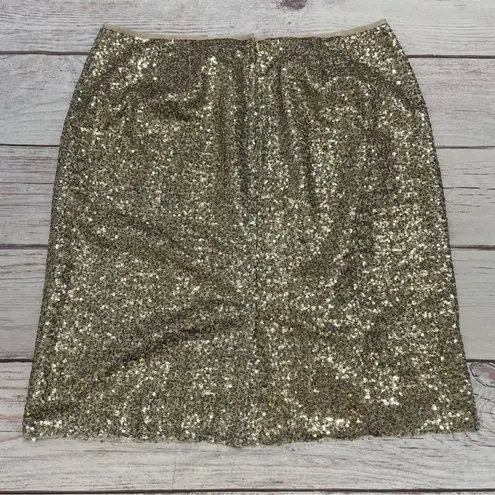 Chico's Chico’s Sequin Pencil Stephanie Skirt Gold New Size 3 = XL