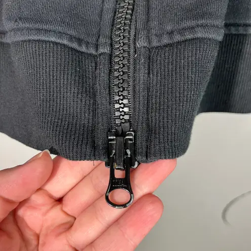 Stella McCartney Adidas Black Layered Look Full Zip Fleece Hoodie Sweatshirt S