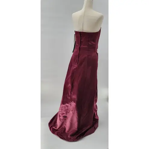 VTG Urban Girl Nites Prom Dress 13/14 Red Satin Faux Wrap Toile Formal Gown Purple