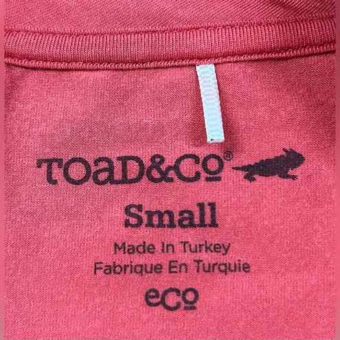 Toad & Co Size S Open Front Orange Lightweight Tencel Pockets Waterfall Cardigan