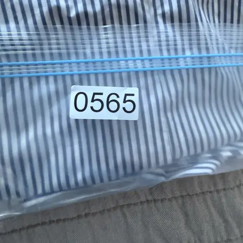 Madewell  Collared Shirt Dress Sz LG Mixed Blue Stripe Teacher Preppy Coastal EUC