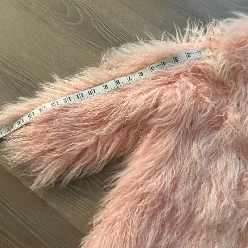 Vintage Northern Lights for Bloomingdales pink lambskin shearling coat Size 2