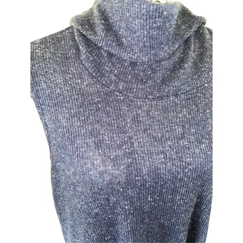 Ana A New Approach Knit Cowl Neck Sleeveless Sweater Everyday Casual School Blue Size 3X