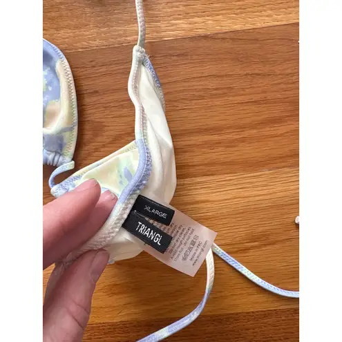 TRIANGL Tie Dye Bikini Swimsuit Set Swimwear Pastel Blue Purple Pink XLARGE Size undefined