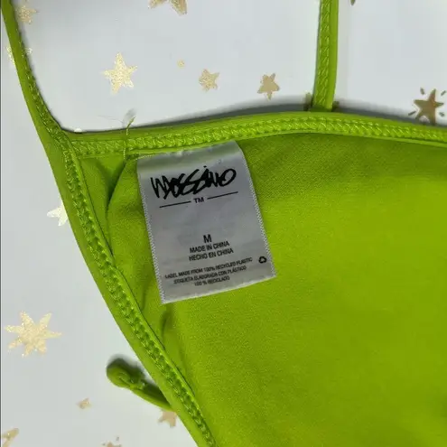 Neon Green Ribbed Bikini Swimsuit Set Size M