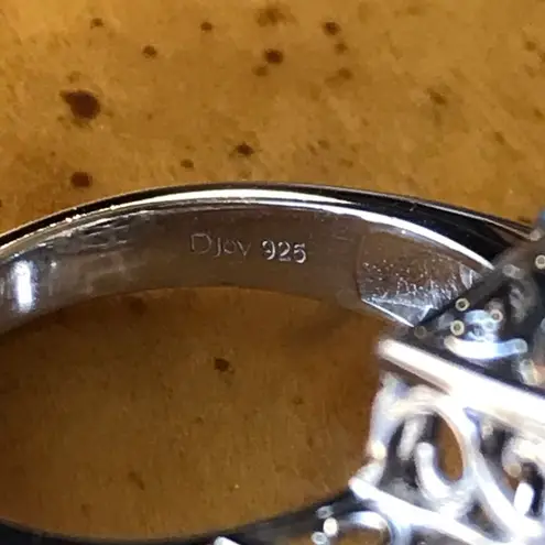 Genuine Smoky Quartz Chrome Diopside Sterling Silver Ring Size 7 Green