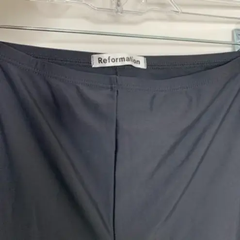 Reformation  Skye Black Shiny Coated Legging Womens Medium