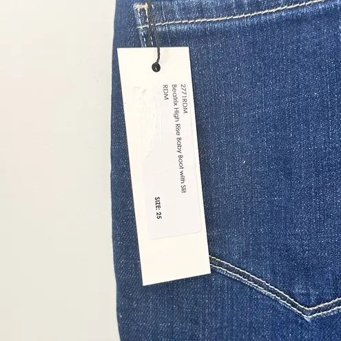 L'Agence NWT Beatrix High Rise Baby Boot with Slit Blue Jeans - Size 25