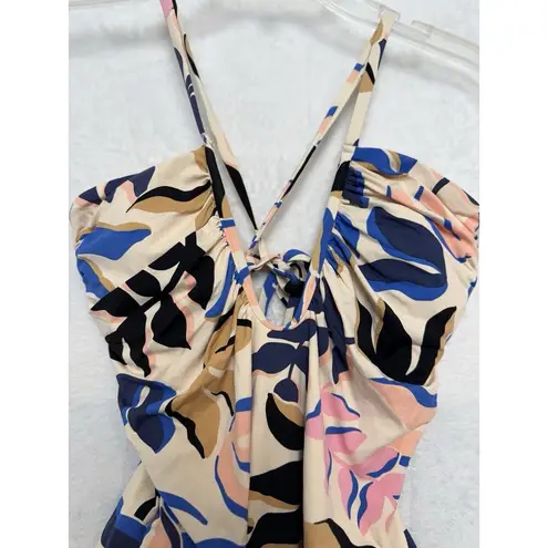 Red Carter NWT Large 10 Floral U Wire One Piece Swimsuit Sexy Beach Resort Print
