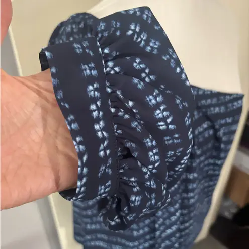 Investments NEW M Slim Factor Shibori One Shoulder 3/4 Sleeve Tie Top MSRP $70