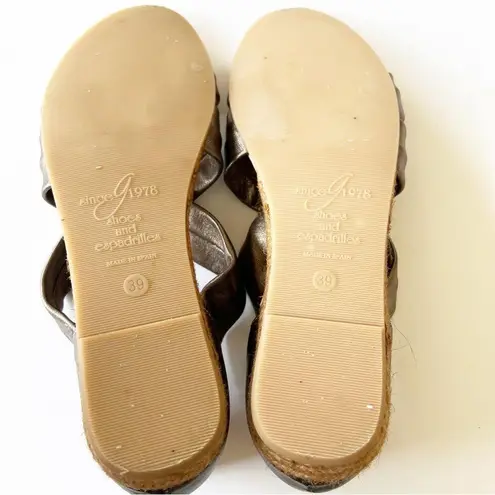 Eric Michael Leather Espadrille Sandals