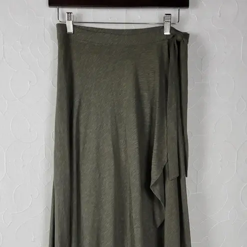 Susina Womens Skirt Size XS Hunter Green Wrap Knit Draped Soft Maxi Tie Waist