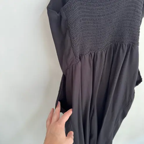 Old Navy  Wide Leg Black Knit Jumpsuit Sz Medium Sleeveless