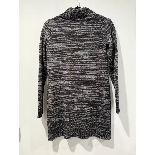 Jason Maxwell AB Studio Tunic Sweater Dress Small Marled Knit Stretch Acrylic Cowl Neck