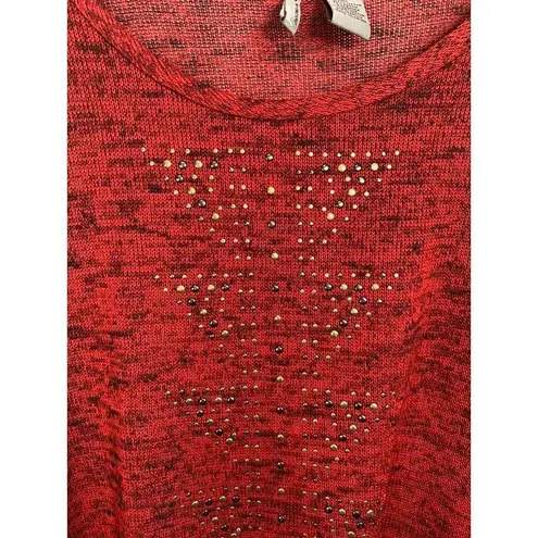 New Directions Weekend Marbled Knit Sweater Size L