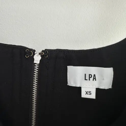 LPA Corset Top Womens XS Black Prescott Cropped Square Neck Minimalist Going Out