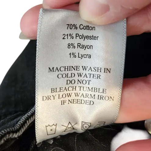 Just USA Black Dark Wash Denim Casual Classic High Rise Bootcut Jeans Size 4