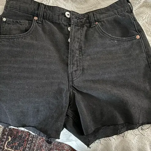 H&M  black denim shorts