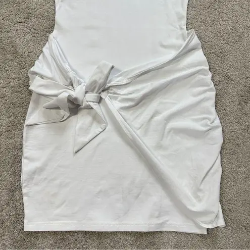 Goodnight Macaroon Aimee Front Tied Wrap Tank Dress Sleeveless in White Size M - Image 4