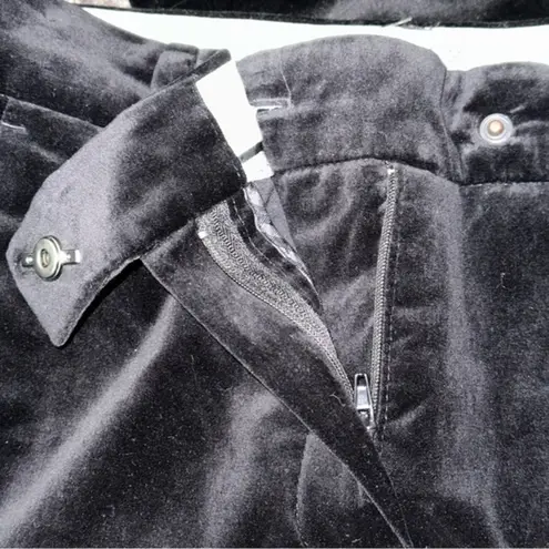 Sportmax Women’s Size 2 36 Black Velvet Tuxedo Stripe Trousers Dress Pants