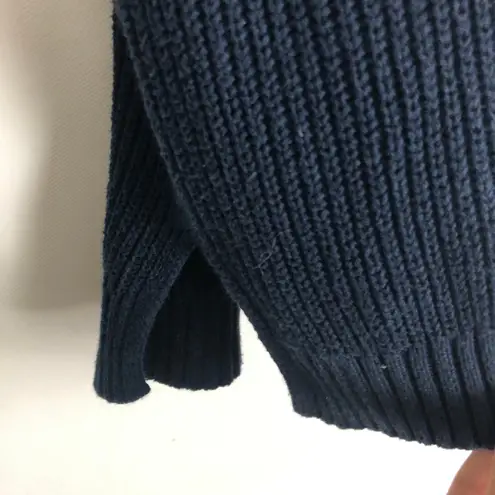 Hollister Dark Academia Preppy School College Chic Oversized Coastal Sweater XS Blue