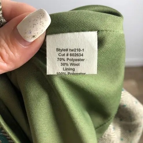 New Coconinno Vintage Berkeley Sleeveless Sweater Dress Size XL Green Wool