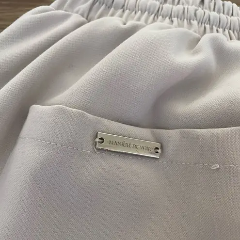 Maniere De Voir White Cargo Jogger Trousers