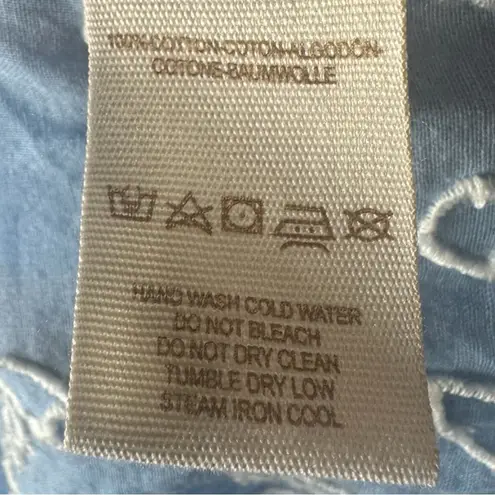 Free People  Blue Embroidered Cottagecore Maxi Dress Size XS