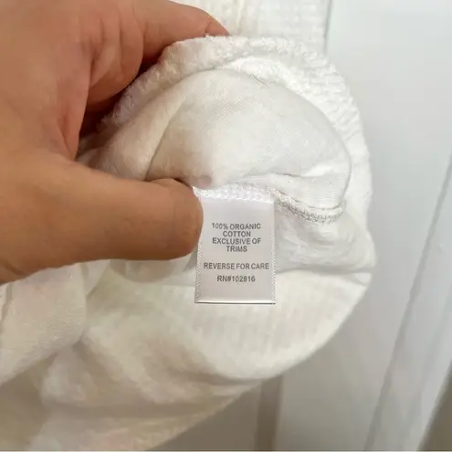 Garnet Hill  Long Sleeve White V Neck Sweater Size XS