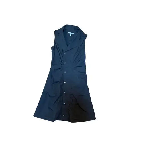 Derek Lam 10 Crosby Satina Sleeveless Shirtdress in Black Sz 2