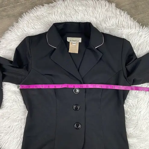 Vintage HIPNOTIX Black Blazer Pint Trim Bow Size 3/4