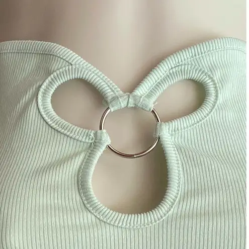 Streetwear Society NWT ~ Short Cropped Lime Green Ribbed Top ~ Women's SMALL