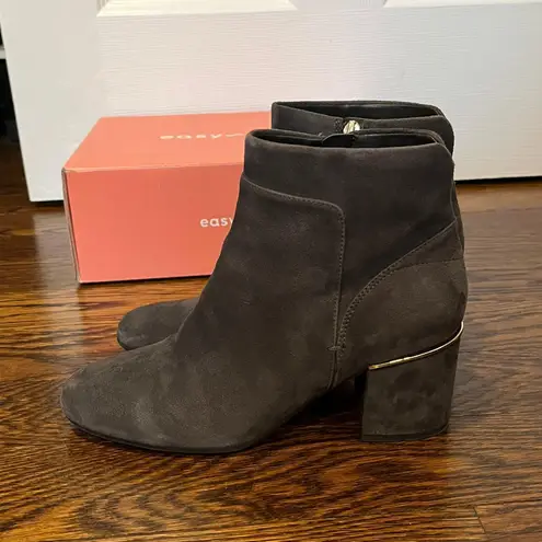 Easy Spirit Dark Gray Faux Suede Booties