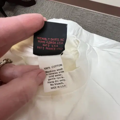 Vintage 1990 Single Stitch DIAMOND DUST Native Horse Carousel T Shirt Medium EUC White