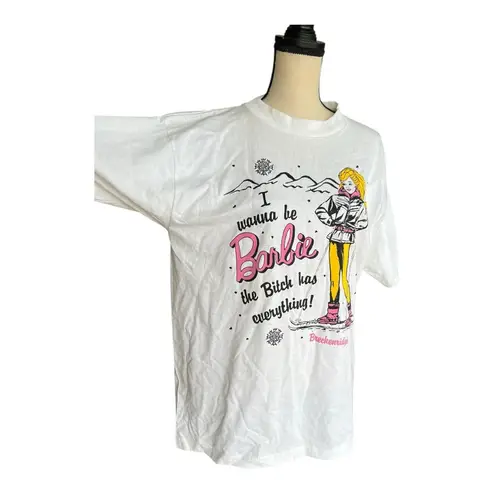 Breckenridge Vintage 80s Alore White Barbie Tee Shirt Size L