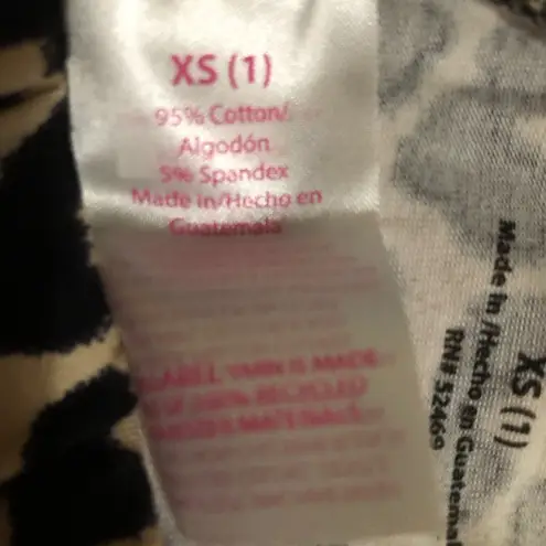 NO BOUNDARIES Capri Leggings Cotton Spandex Size XS 1 juniors Animal Print New Black