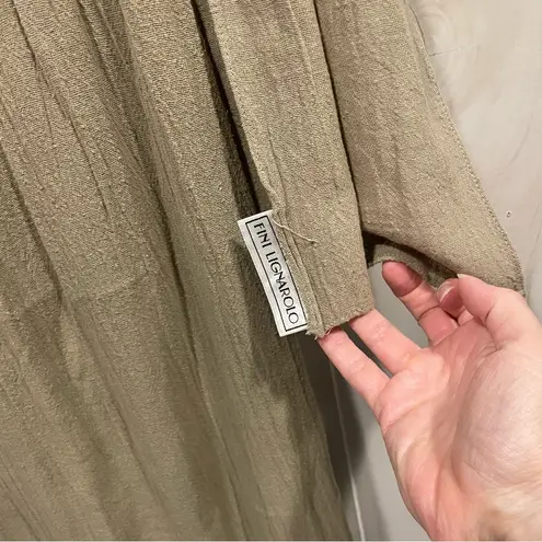 Vintage 80’s boujee Saks creamy tan ruffle canvas maxi skirt boho western