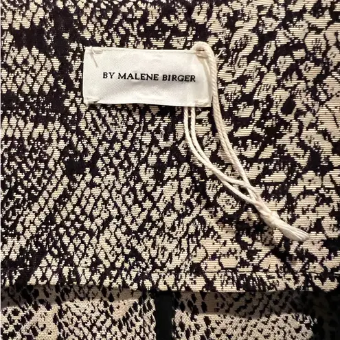 BY MALENE BIRGER Isetta Snake Print Long Sleeve Maxi Dress (12 US/ 42 EU) Black